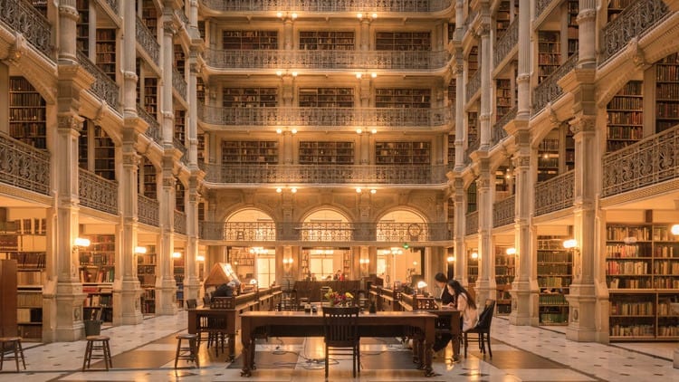George Peabody Library. This local is within a short walk from The Ivy Baltimore.
